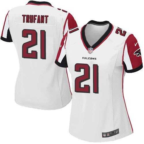 Women's Nike Atlanta Falcons #21 Desmond Trufant White Stitched NFL Elite Jersey