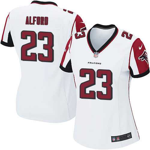 Women's Nike Atlanta Falcons #23 Robert Alford White Stitched NFL Elite Jersey