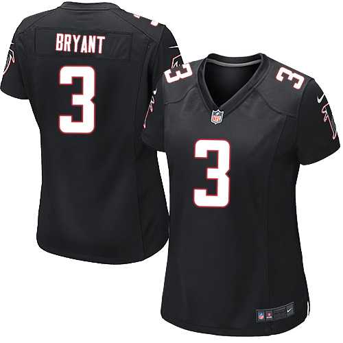 Women's Nike Atlanta Falcons #3 Matt Bryant Black Alternate Stitched NFL Elite Jersey