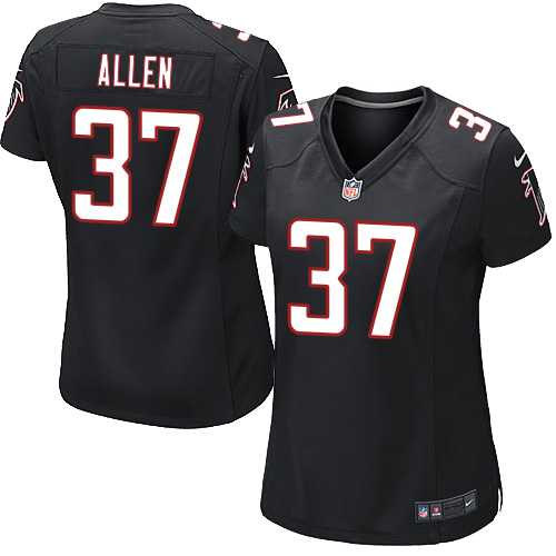 Women's Nike Atlanta Falcons #37 Ricardo Allen Black Alternate Stitched NFL Elite Jersey