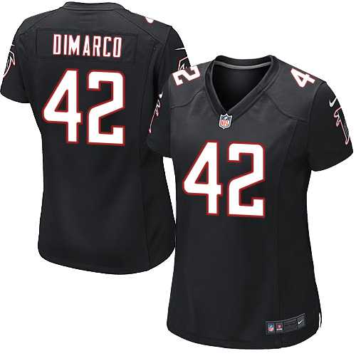 Women's Nike Atlanta Falcons #42 Patrick DiMarco Black Alternate Stitched NFL Elite Jersey