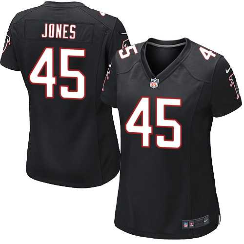 Women's Nike Atlanta Falcons #45 Deion Jones Black Alternate Stitched NFL Elite Jersey