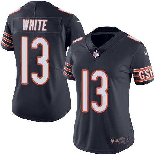 Women's Nike Chicago Bears #13 Kevin White Navy Blue Stitched NFL Limited Rush Jersey