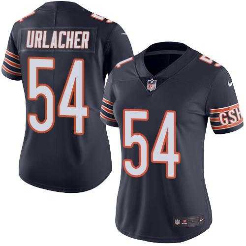 Women's Nike Chicago Bears #54 Brian Urlacher Navy Blue Stitched NFL Limited Rush Jersey