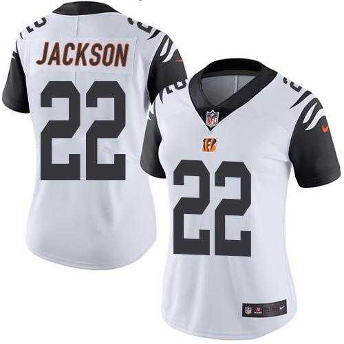 Women's Nike Cincinnati Bengals #22 William Jackson White Stitched NFL Limited Rush Jersey