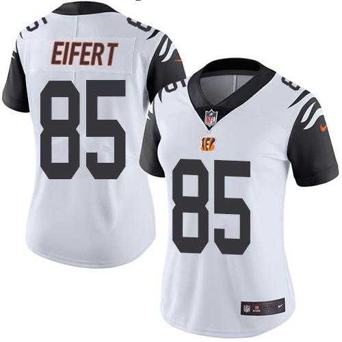 Women's Nike Cincinnati Bengals #85 Tyler Eifert White Stitched NFL Limited Rush Jersey