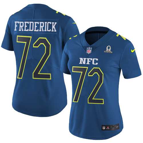 Women's Nike Dallas Cowboys #72 Travis Frederick Navy Stitched NFL Limited NFC 2017 Pro Bowl Jersey