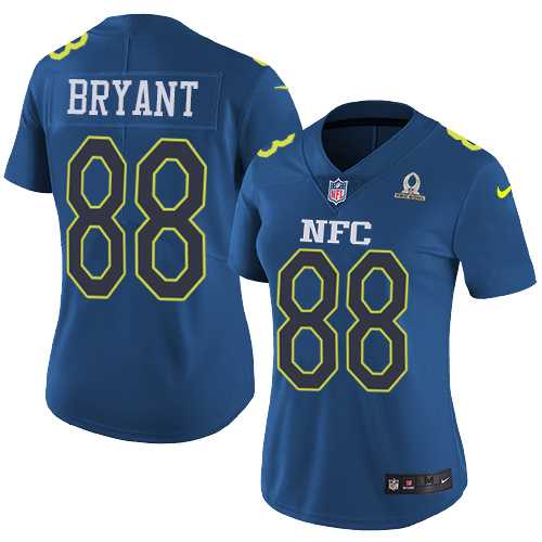 Women's Nike Dallas Cowboys #88 Dez Bryant Navy Stitched NFL Limited NFC 2017 Pro Bowl Jersey