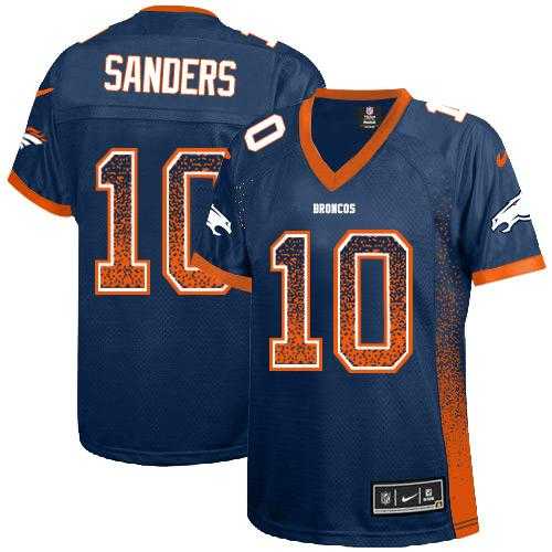 Women's Nike Denver Broncos #10 Emmanuel Sanders Blue Alternate Stitched NFL Elite Drift Fashion Jersey