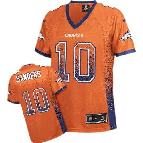 Women's Nike Denver Broncos #10 Emmanuel Sanders Orange Team Color Stitched NFL Elite Drift Fashion Jersey