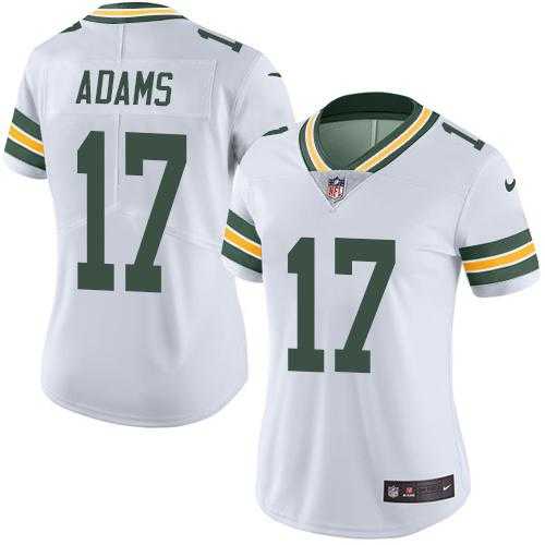 Women's Nike Green Bay Packers #17 Davante Adams White Stitched NFL Limited Rush Jersey
