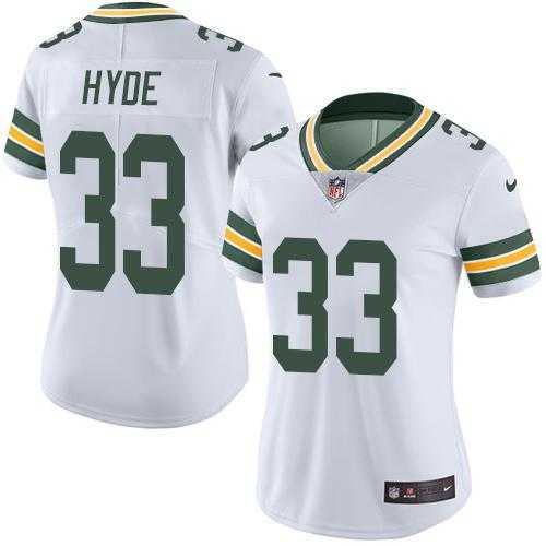 Women's Nike Green Bay Packers #33 Micah Hyde White Stitched NFL Limited Rush Jersey
