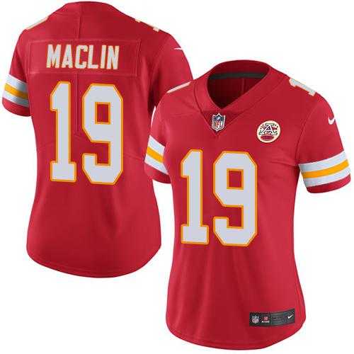 Women's Nike Kansas City Chiefs #19 Jeremy Maclin Red Stitched NFL Limited Rush Jersey