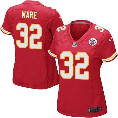 Women's Nike Kansas City Chiefs #32 Spencer Ware Red Team Color Stitched NFL Elite Jersey