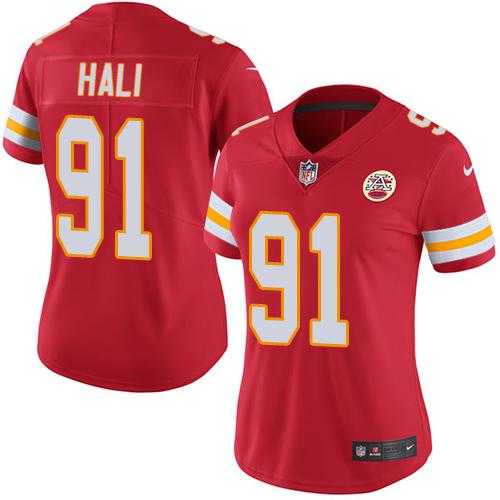Women's Nike Kansas City Chiefs #91 Tamba Hali Red Stitched NFL Limited Rush Jersey
