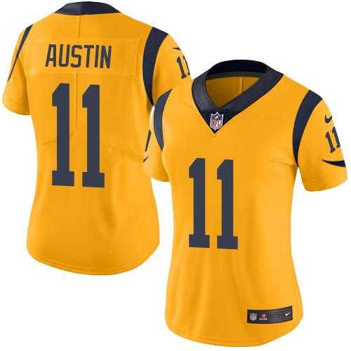 Women's Nike Los Angeles Rams #11 Tavon Austin Gold Stitched NFL Limited Rush Jersey