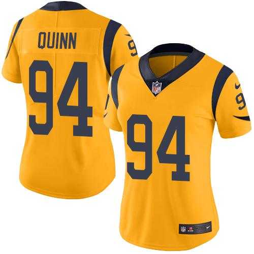 Women's Nike Los Angeles Rams #94 Robert Quinn Gold Stitched NFL Limited Rush Jersey
