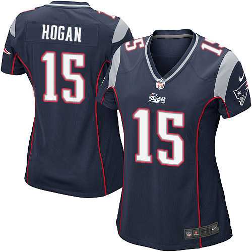 Women's Nike New England Patriots #15 Chris Hogan Navy Blue Team Color Stitched NFL Game Jersey