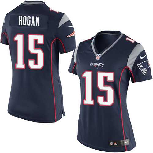 Women's Nike New England Patriots #15 Chris Hogan Navy Blue Team Color Stitched NFL Limited Jersey