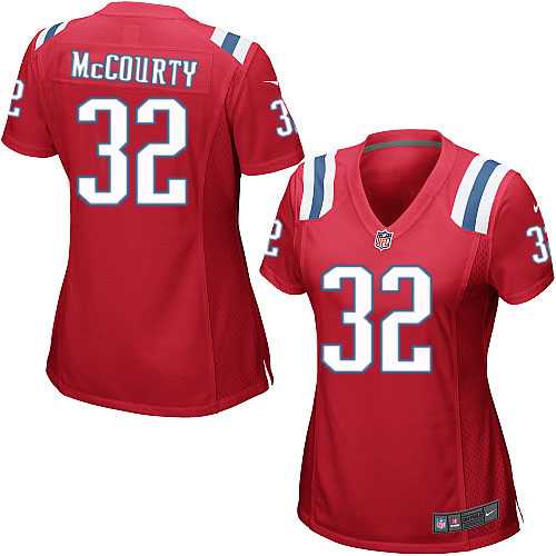 Women's Nike New England Patriots #32 Devin McCourty Red Alternate Stitched NFL Elite Jersey