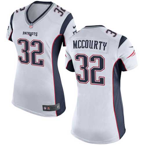 Women's Nike New England Patriots #32 Devin McCourty White Stitched NFL New Elite Jersey