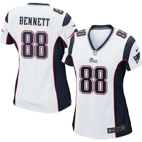 Women's Nike New England Patriots #88 Martellus Bennett White Stitched NFL New Elite Jersey