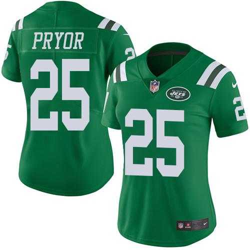 Women's Nike New York Jets #25 Calvin Pryor Green Stitched NFL Limited Rush Jersey Women's Nike New York Jets #25 Calvin Pryor Green Stitched NFL Limited Rush Jersey