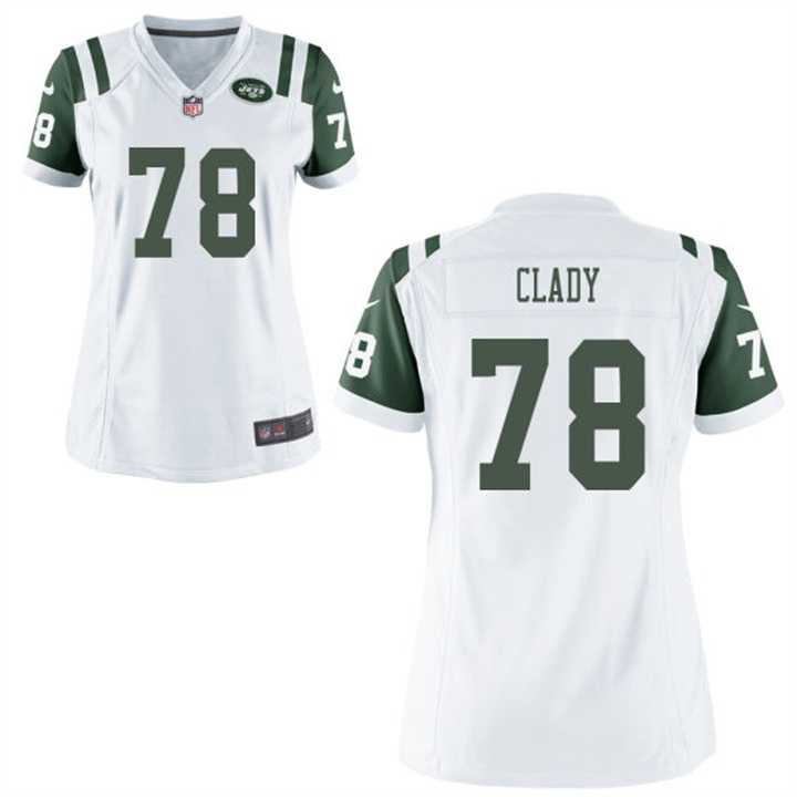 Women's Nike New York Jets #78 Ryan Clady White Stitched NFL Game Jersey