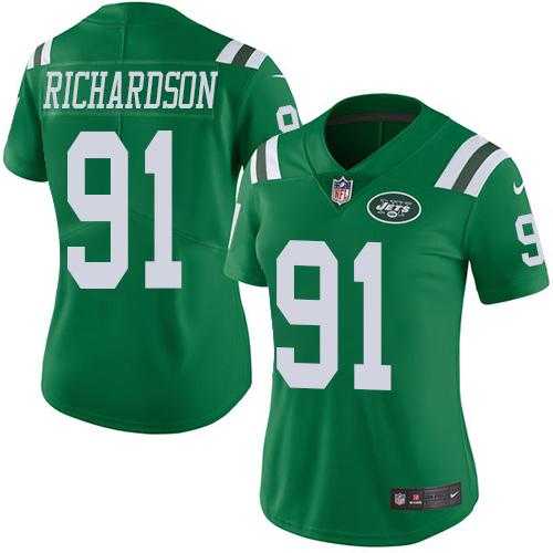 Women's Nike New York Jets #91 Sheldon Richardson Green Stitched NFL Limited Rush Jersey Women's Nike New York Jets #91 Sheldon Richardson Green Stitched NFL Limited Rush Jersey