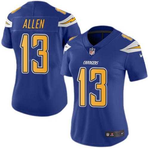 Women's Nike San Diego Chargers #13 Keenan Allen Electric Blue Stitched NFL Limited Rush Jersey