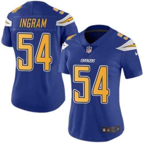 Women's Nike San Diego Chargers #54 Melvin Ingram Electric Blue Stitched NFL Limited Rush Jersey