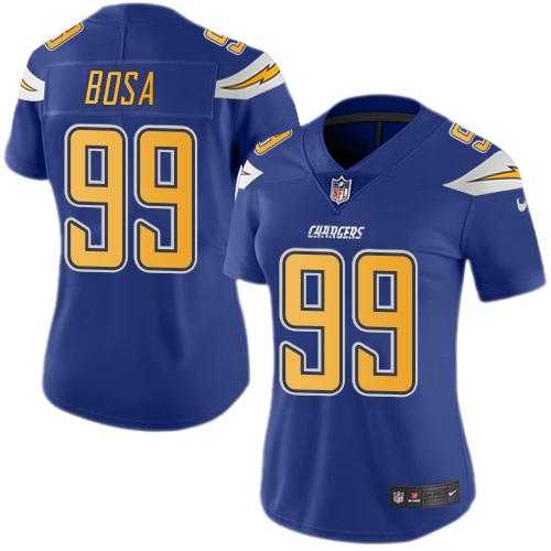 Women's Nike San Diego Chargers #99 Joey Bosa Electric Blue Stitched NFL Limited Rush Jersey