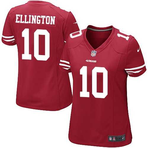 Women's Nike San Francisco 49ers #10 Bruce Ellington Game Red Team Color NFL Jersey