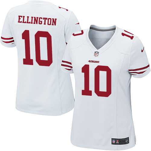Women's Nike San Francisco 49ers #10 Bruce Ellington Game White NFL Jersey