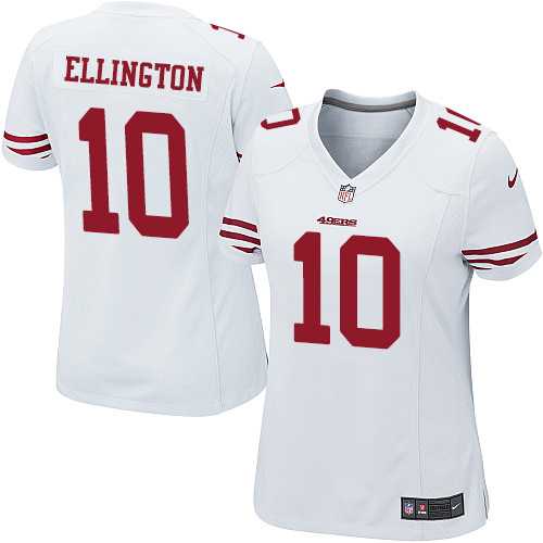 Women's Nike San Francisco 49ers #10 Bruce Ellington Limited White NFL Jersey Women's Nike San Francisco 49ers #10 Bruce Ellington Limited White NFL Jersey
