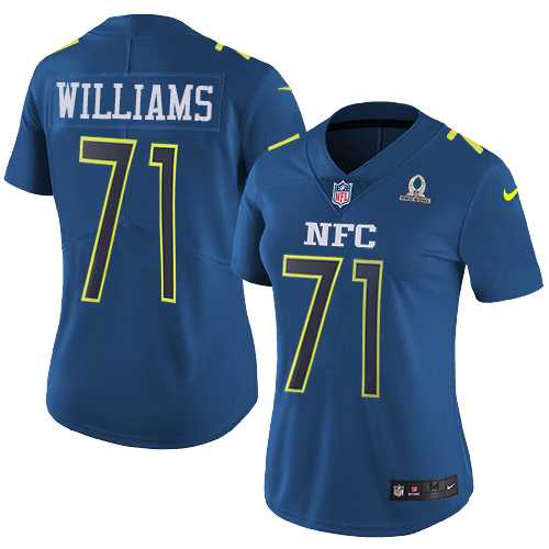 Women's Nike Washington Redskins #71 Trent Williams Navy Stitched NFL Limited NFC 2017 Pro Bowl Jersey