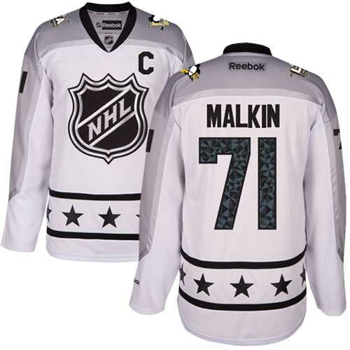 Women's Pittsburgh Penguins #71 Evgeni Malkin White 2017 All-Star Metropolitan Division Stitched NHL Jersey
