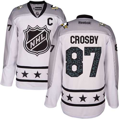 Women's Pittsburgh Penguins #87 Sidney Crosby White 2017 All-Star Metropolitan Division Stitched NHL Jersey