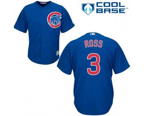Youth Chicago Cubs #3 David Ross Blue Cool Base Stitched MLB Jersey