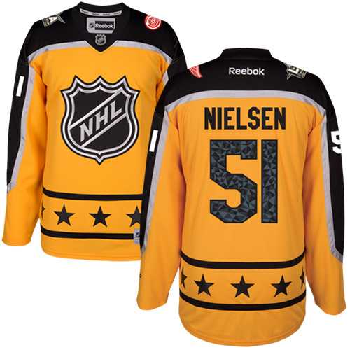 Youth Detroit Red Wings #51 Frans Nielsen Yellow 2017 All-Star Atlantic Division Stitched NHL Jersey