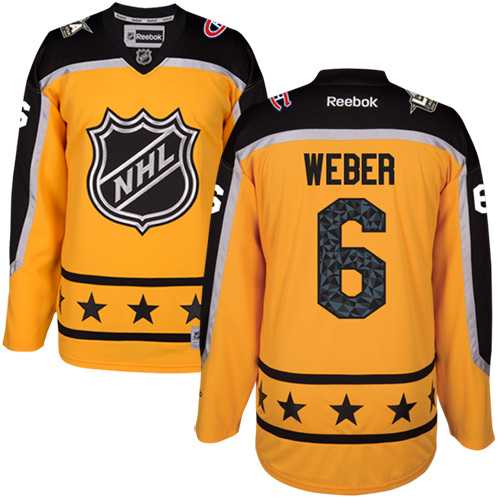 Youth Montreal Canadiens #6 Shea Weber Yellow 2017 All-Star Atlantic Division Stitched NHL Jersey