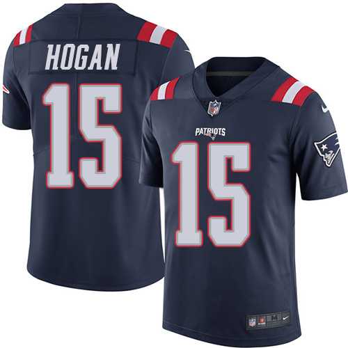 Youth New England Patriots #15 Chris Hogan Nike Navy Color Rush Limited Jersey