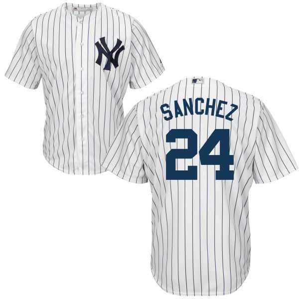 Youth New York Yankees #24 Gary Sanchez White Home Stitched Baseball Jersey