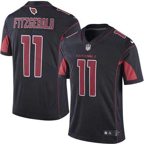 Youth Nike Arizona Cardinals #11 Larry Fitzgerald Black Stitched NFL Limited Rush Jersey