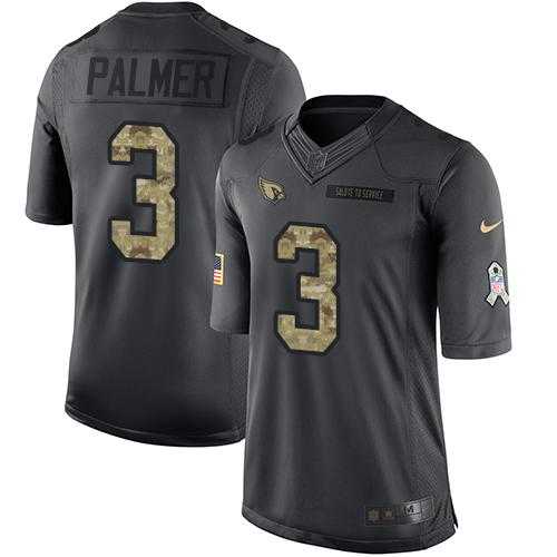 Youth Nike Arizona Cardinals #3 Carson Palmer Anthracite Stitched NFL Limited 2016 Salute to Service Jersey