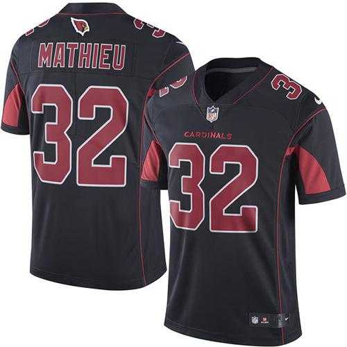 Youth Nike Arizona Cardinals #32 Tyrann Mathieu Black Stitched NFL Limited Rush Jersey