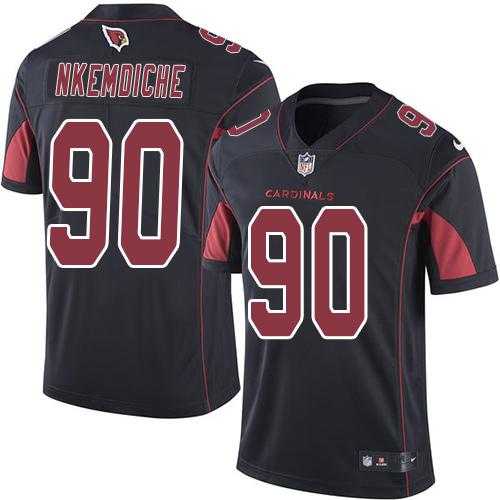 Youth Nike Arizona Cardinals #90 Robert Nkemdiche Black Stitched NFL Limited Rush Jersey