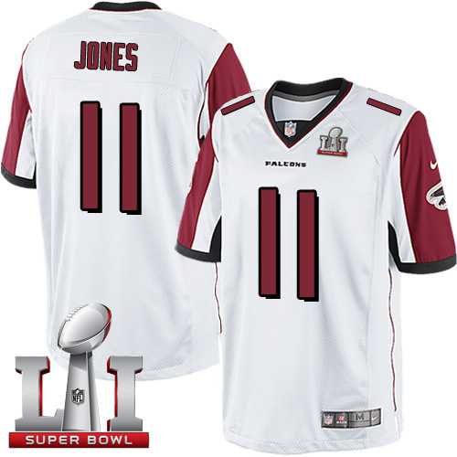 Youth Nike Atlanta Falcons #11 Julio Jones White Super Bowl LI 51 Stitched NFL Limited Jersey