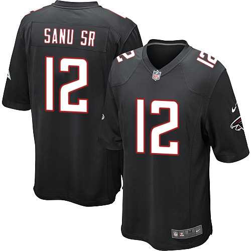 Youth Nike Atlanta Falcons #12 Mohamed Sanu Sr Black Alternate Stitched NFL Elite Jersey