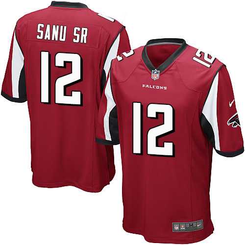 Youth Nike Atlanta Falcons #12 Mohamed Sanu Sr Red Team Color Stitched NFL Elite Jersey